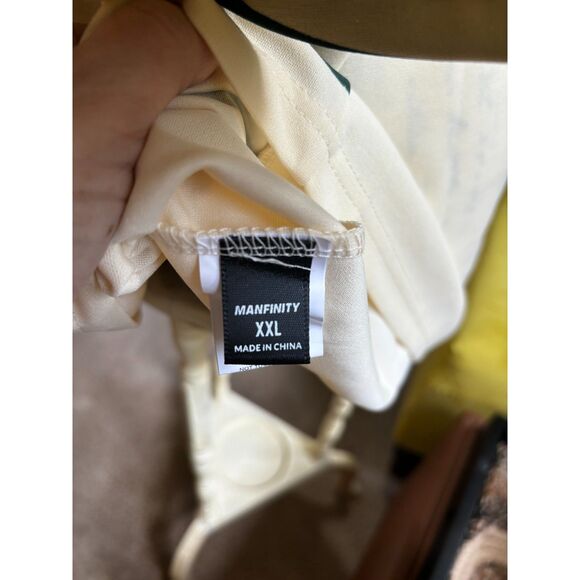 Men's Cream Color Butterfly Polo Shirt by Manfinity Size XXL NWT - Picture 5 of 5